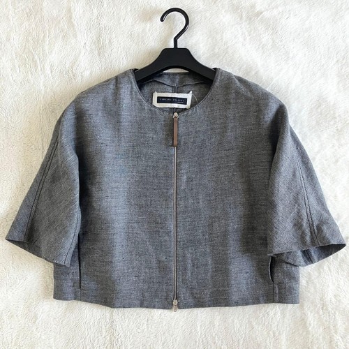 Giacca senza colletto - , zip