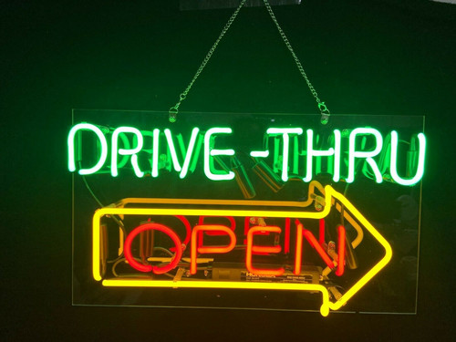 X12 drive thru open arrow - drive,