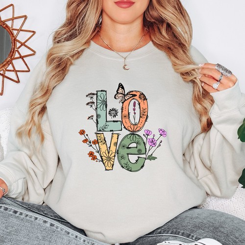 Felpa donna love typography - da,