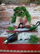 idea regalo Natale movimento per decoro presepe effetto fuoco sottocosto