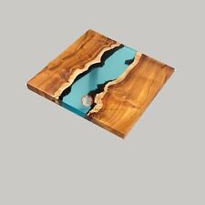 Square Blue Epoxy Resin Table