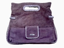 Borsa a mano scamosciata vera