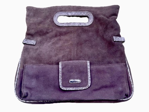 Borsa mano scamosciata vera - borsa,