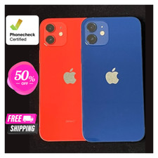 Apple iPhone 12 64GB/128GB Unlocked - Black, Blue, Red, Good Condition