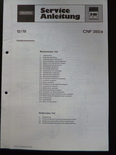 Manuale servizio originale - servizio,