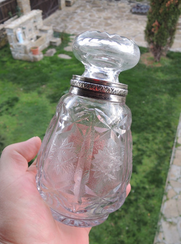 Bottiglia profumo cristallo - bottiglia, in