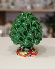 Pigna In Ceramica Di Caltagirone Dipinto A Mano H. 11,5
