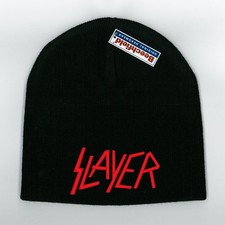 Cappello SLAYER nuovo nero berretto con polsini o pull-on