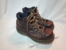 Stivali grossi Dr. Martens in pelle marrone 9728 Doc taglia 9 ottime condizioni DM