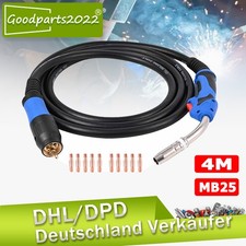 Confezione Tubo 4m MB25 Bruciatore MIG/MAG Gas Protettivo Saldatura Euro con 10 Ugelli Elettrici