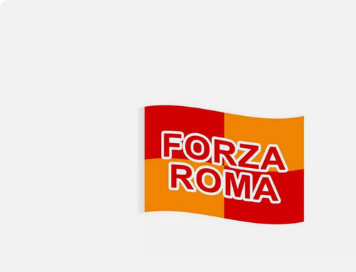 Bandiera roma forza - roma,