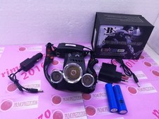 TORCIA LAMPADA RICARICABILE 3 LED FRONTALE 5000 LUMEN CREE T6 R5 RJ-3000 top