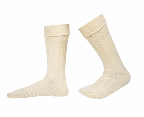 Calze kilt scozzesi cream - da,