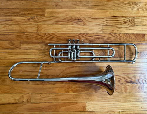 Trombone valvola argento senza
