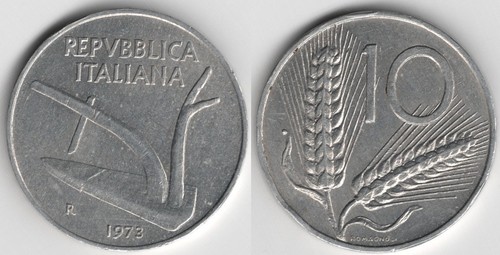 Italia lire 1973 - 10, lire,