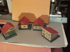 Lotto 4 casette in plastica per plastici H0 1:87