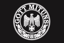 Adesivo Dio con noi bandiera