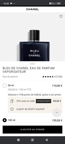 Bleu chanel 100ml - de, eau