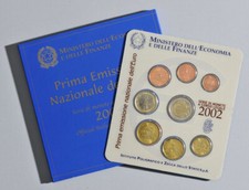 ITALIA 2002 - LA PRIMA SERIE DIVISIONALE 8 MONETE IN EURO