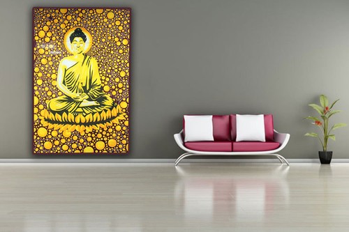 Arazzo tela india buddha oro - india,