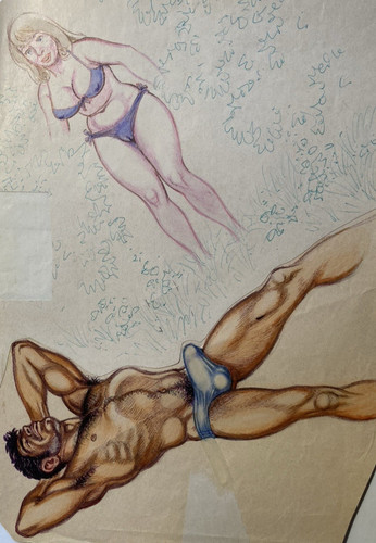 Disegno originale 1953 - , erotico