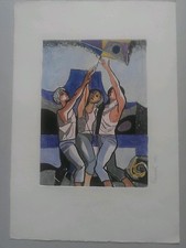 LUCIO RANUCCI - L'AQUILONE - ACQUAFORTE ACQUARELLATO - 1991