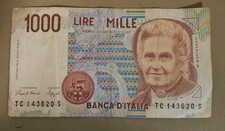 1990 Italy 1000 Lire Note