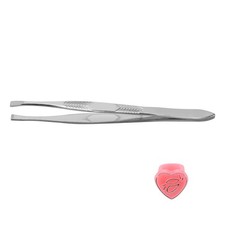 2 x (pinzette in acciaio inox