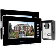 Homsecur 7"" Videocitofono di sicurezza porte con HD IR NightVision e 2 monitor