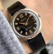 1966 Bulova 3-6-9-12 Black