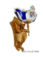 Applique F.B.A.I. in Stile Rococò – Bronzo Dorato e Porcellana 2 DISPONIBILI