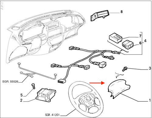 714414614 airbag fiat marea - -,