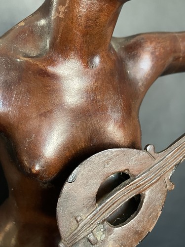 Antica statua bronzo - in, nudo