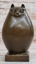 Scultura In Bronzo Di Un Gatto