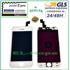 DISPLAY LCD RETINA PER APPLE IPHONE 5S TOUCH SCREEN SCHERMO VETRO BIANCO + FRAME