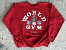 MAGLIONE VINTAGE WORLD GYM VENECE BEACH CALIFORNIA GOLDS BODYBUILDING ARNOLD XXL