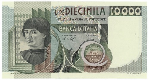10000 lire ritratto - ritratto, d'uomo