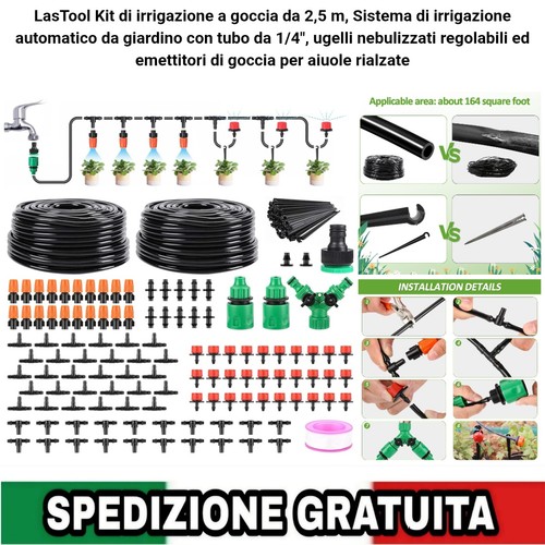 Kit irrigazione goccia 5m - irrigazione, a