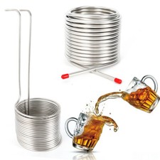 Tubo Bobina Metallo Acciaio Inox Immersione Wort Refrigeratore Birra Vino Casa US