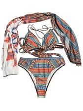 Bikini multicolore vita alta