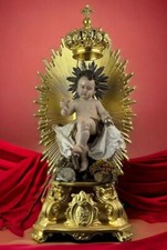 Bambinello Gesu' Napoletano Bambino Ihs Bambinello piccolo Re 24 x 27 x 63 cm