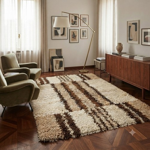 Tappeto moderno lana nodo - tappeto,