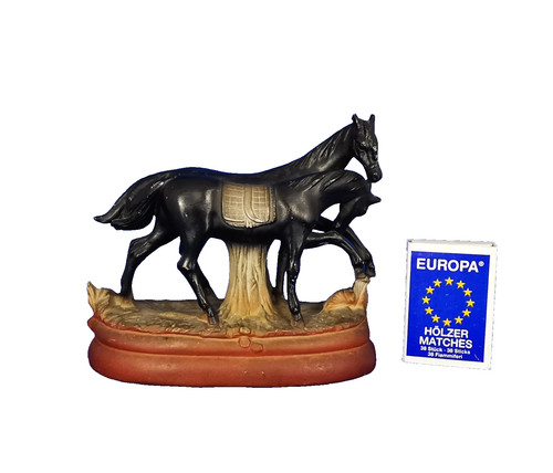 Paar schwarze pferde mini - paar,