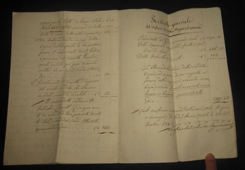 1843 manoscritto valutazione - manoscritto,