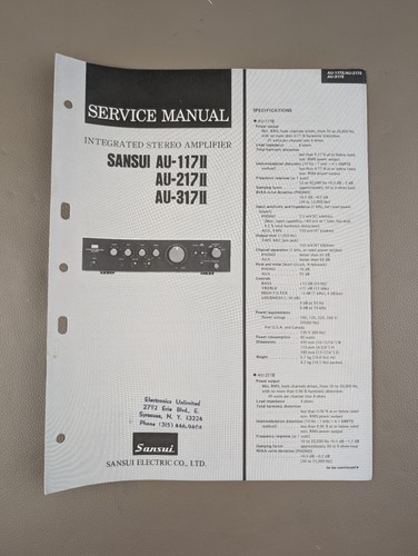 Sansui 117ii 217ii - sansui, au-117ii/217ii/317ii