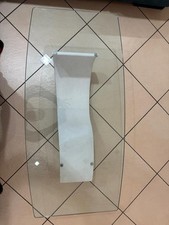 Tavolino da Salotto in vetro (120 x 60 cm) - Bianco Cemento