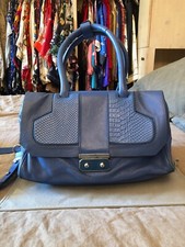 MARC BY MARC JACOBS LUSSO PELLE BAG TRACOLLA  BAULETTO BLU SILVER ORIGINAL L