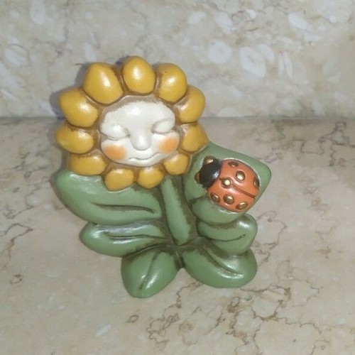 Bimbo fiore con coccinella - con,