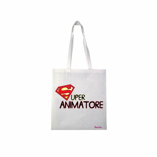 Borsa poliestere 36x40 scritta - borsa,