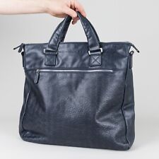 Piquadro Borsa  porta pc laptop in pelle, tracolla, colore blu. Con cartellino!